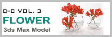 Flower model 3ds max library - Beauty flower model 3ds max