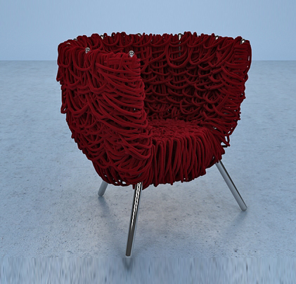 Chair model 3ds max - Vermelha chair